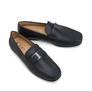 Vibram Men's Black Leather Loafers